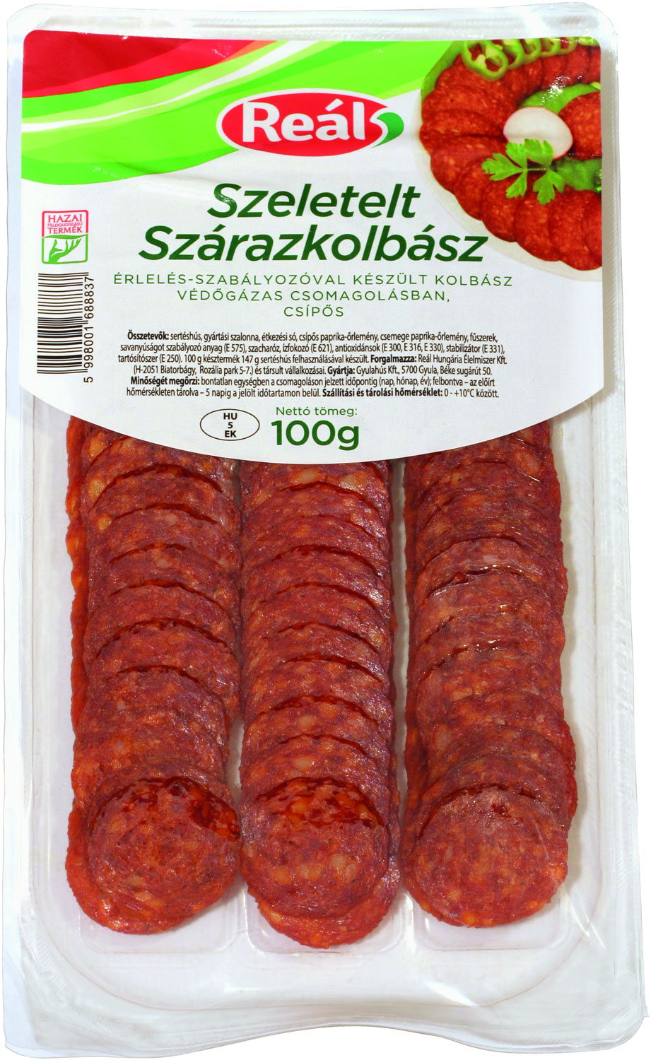 Reál Szeletelt száraz kolbász 100g